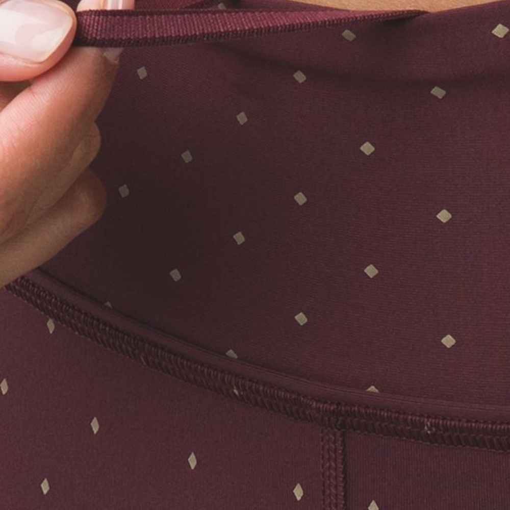 159. Lululemon Special Edition: *Nightfall Reflective Pace Rival Crop Bordeaux - Picture 5 of 12
